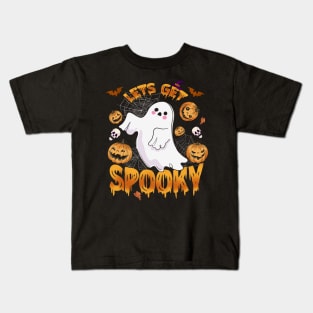 Lets Get Spooky Boo Halloween Kids T-Shirt